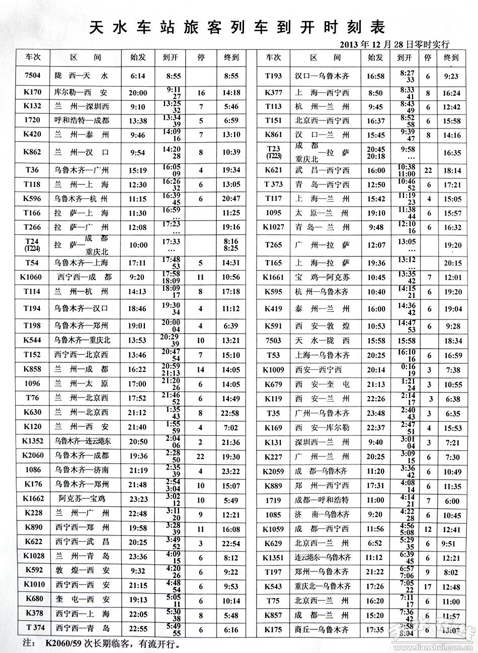 天水最新火車時刻表，城市脈搏的連接者